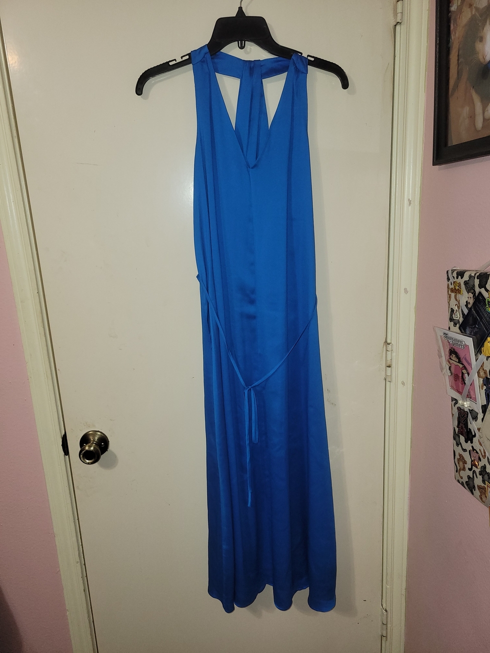 Ann Taylor Royal Blue Halter Maxi Dress